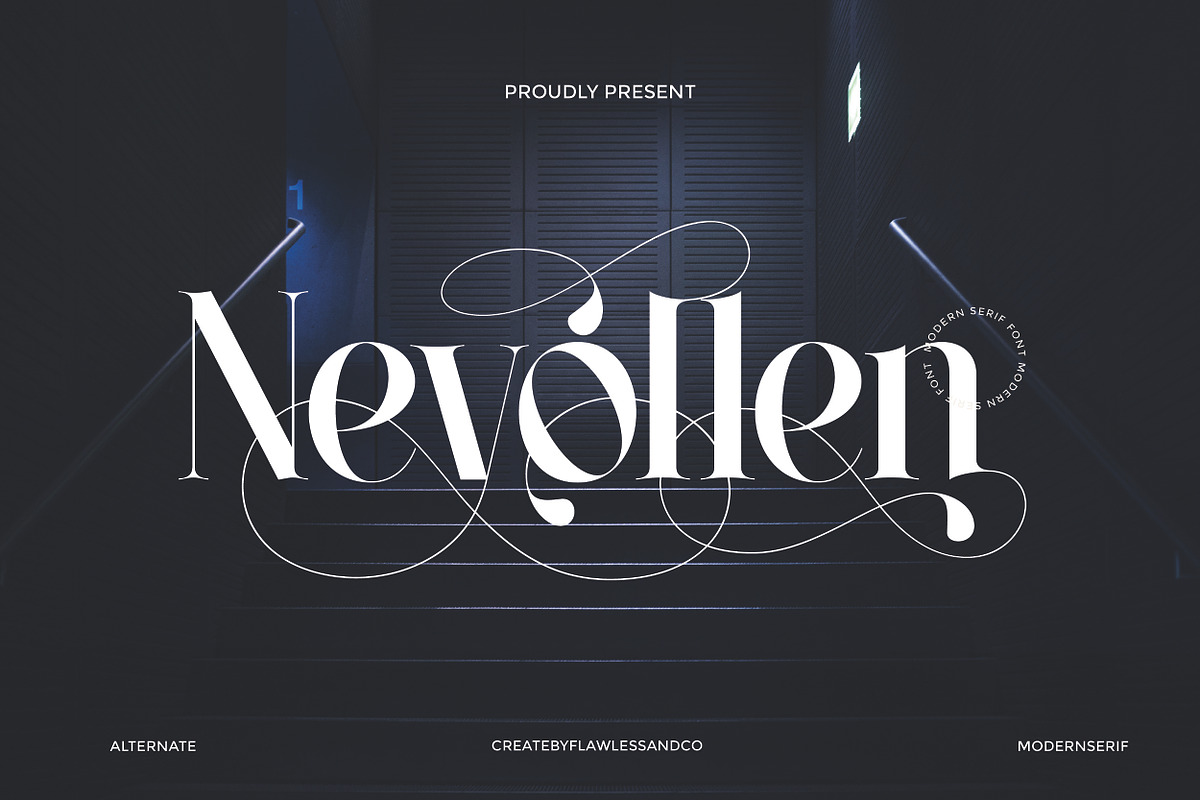 Nevollen - Modern Serif Font, a Serif Font by Flawless And Co (Photo 1 of 10)