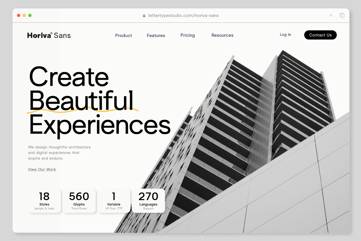 Horiva Sans Geometric | 50% OFF, a Sans Serif Font by Lettertype Studio (Photo 4 of 17)