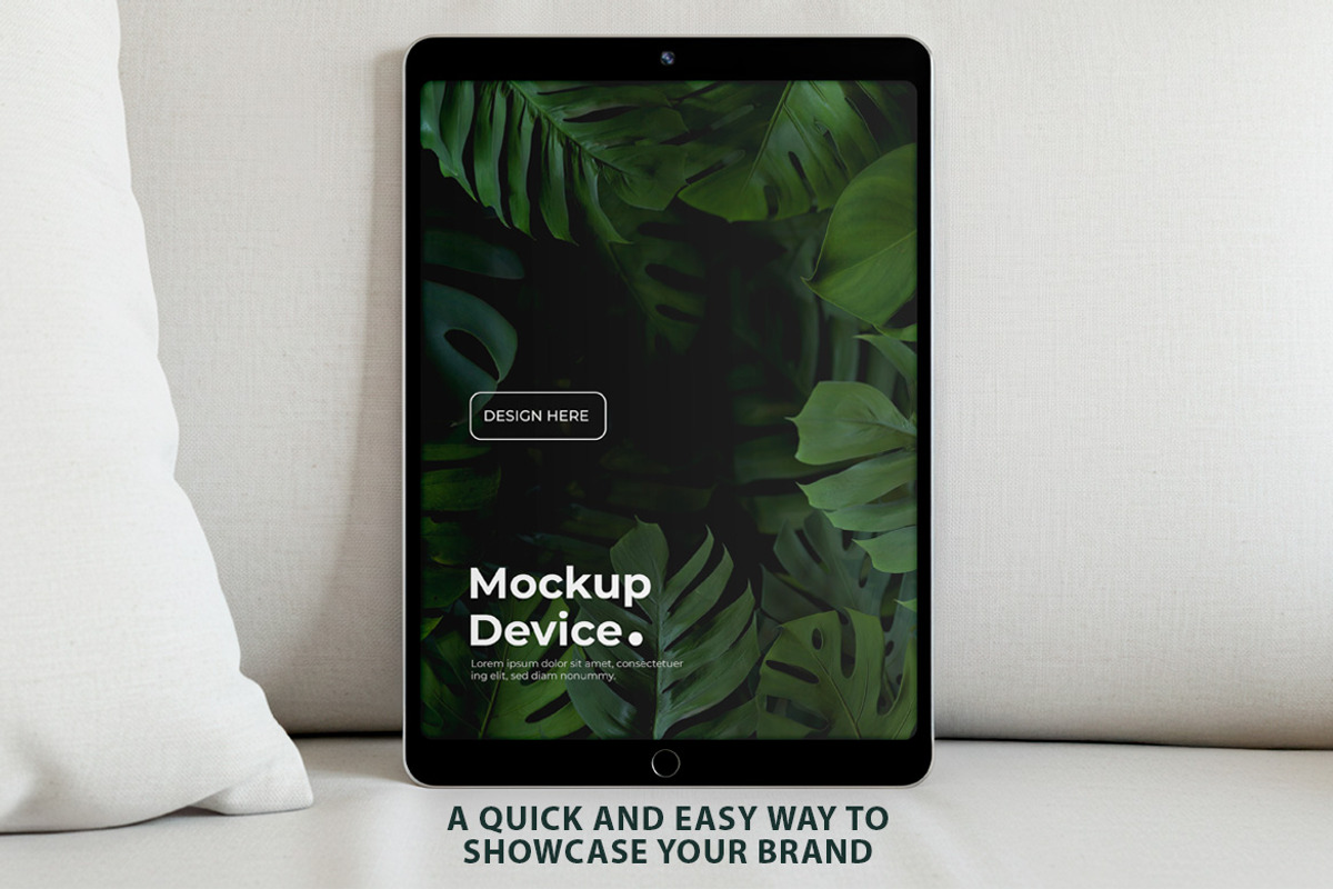 Tablet Mockup on Sofa PSD, an iPad Mockup by Bruno's Shop (Photo 2 of 4)