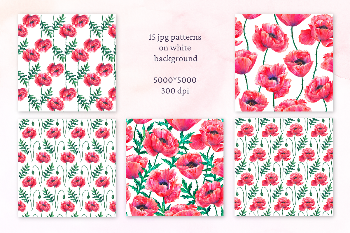 Watercolor poppies, an Illustration by TaityG (Photo 3 of 7)