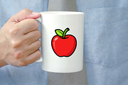 Cartoon Apple Clipart Set, a Food Illustration by newminddesign (Thumbnail 8 of 8)
