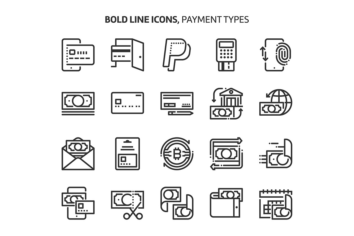Bold Line Icons, an Outline Icon by Howcolour (Photo 78 of 151)