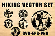 Hiking vector set, a Sport Illustration by Creativeshirt (Thumbnail 1 of 2)