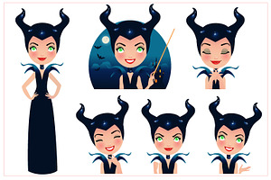 Malificient Character Halloween set