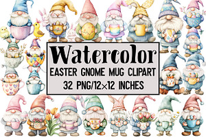 Easter Gnome Mug Clipart, an Illustration by Design Market