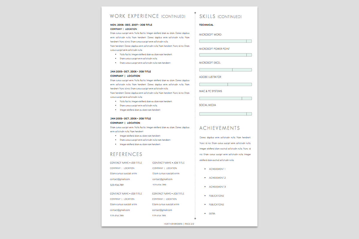 Resume Template + Cover Letter WORD, a Resume Template by PAPPERMINT RESUME STUDIO (Photo 2 of 4)
