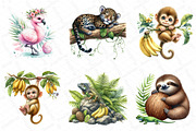 Watercolor Tropical Animals Clipart, an Illustration by DreamPrint404 (Thumbnail 4 of 5)