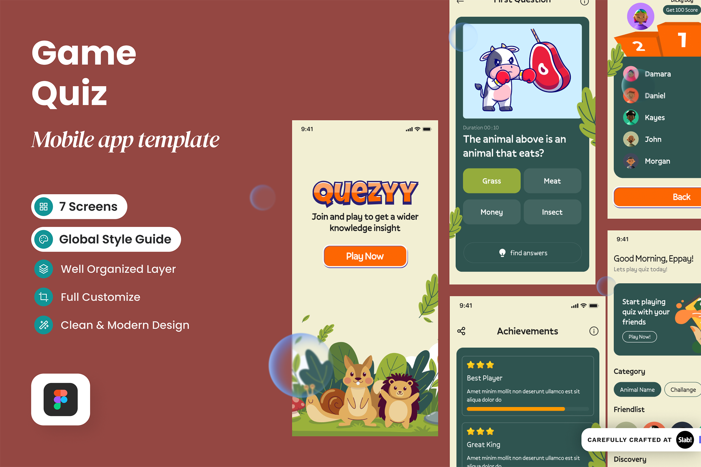Quezyy - Quiz Mobile Apps, a Websites & App Template by SLAB! Design
