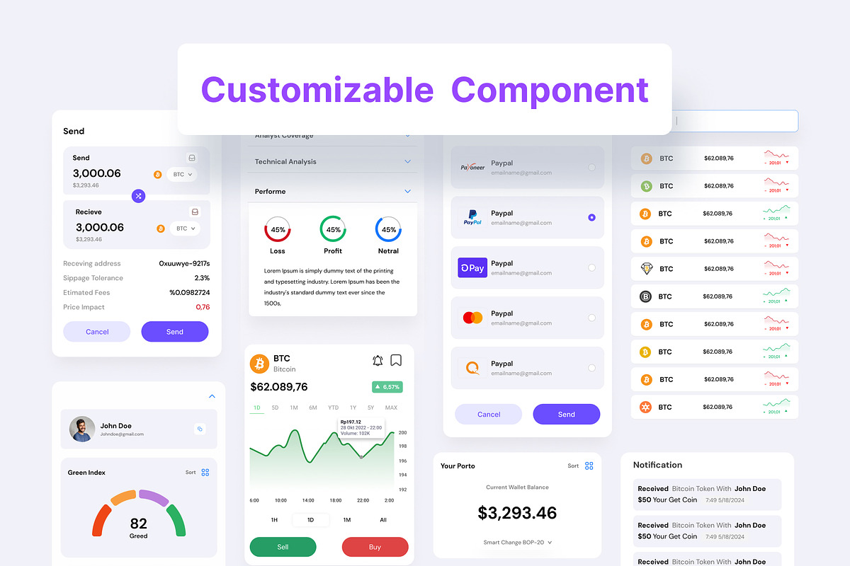 Crypto Wallet | Mobile App Ui Kit, an App Template by Pixel Blend (Photo 5 of 6)