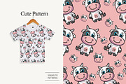 cute pattern little cow, a Pattern Graphic by borera studio (Thumbnail 1 of 5)