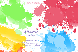 Paint Splatters Photoshop Brushes