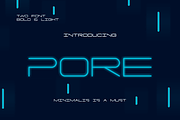 PORE Font, a Sans Serif Font by Akdesain (Thumbnail 1 of 6)