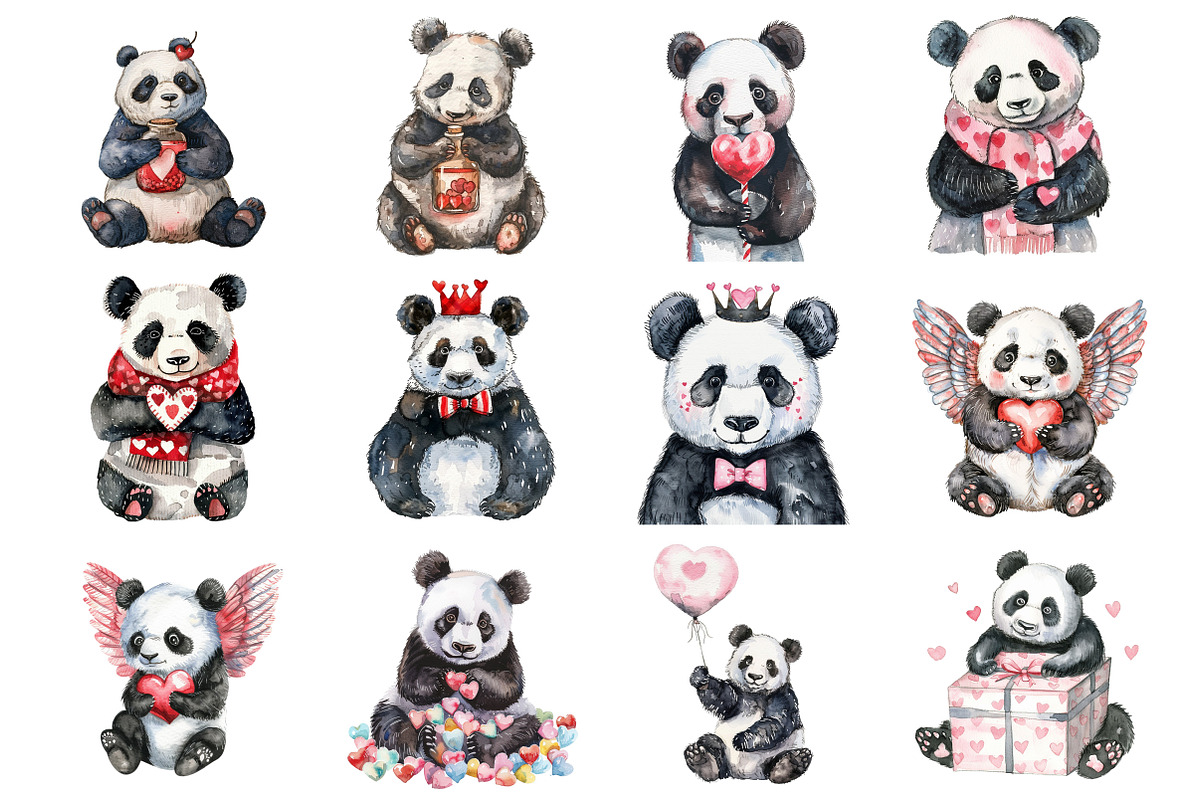 Valentine's Panda, an Illustration by Design Market (Photo 3 of 3)