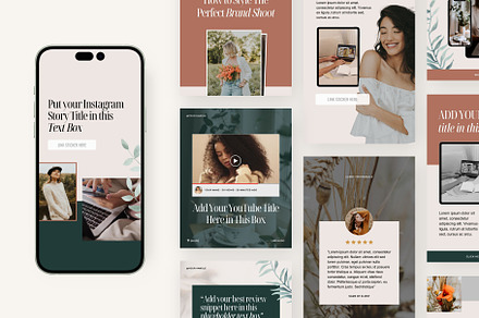 Belladonna Social Media Templates, a Social Media Template by Big Cat Creative