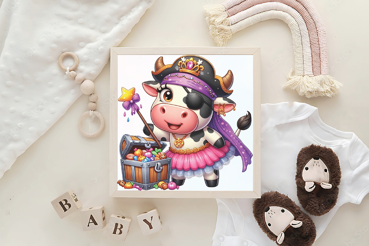 Funny Cow Halloween PNG Clipart, an Illustration by CraftArtStudio (Photo 6 of 6)