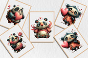 Quirky Valentine Day Panda Clipart, a Seasonal Illustration by Rose Art (Thumbnail 7 of 7)