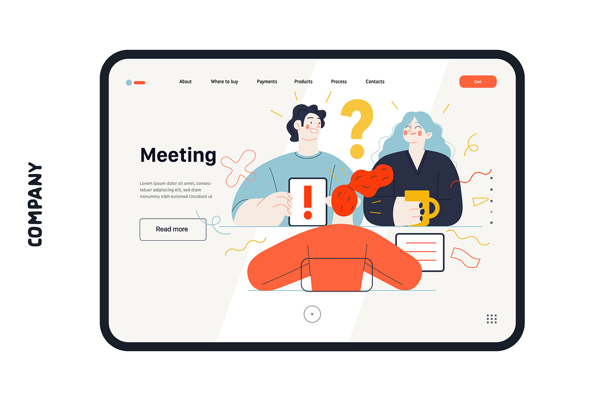 Company, flat web illustrations, a Templates & Theme by Grivina's shop (Photo 16 of 27)