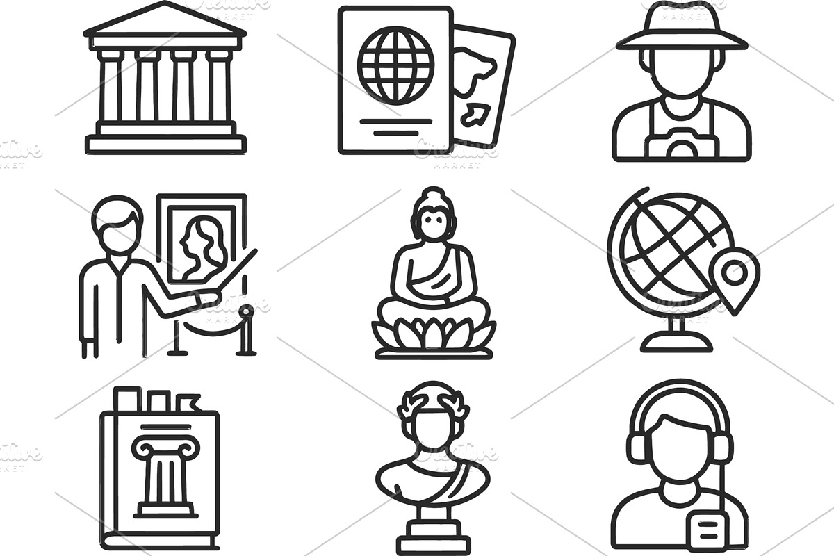 Explore cultural landmarks and, an Object Illustration by ZinetroN