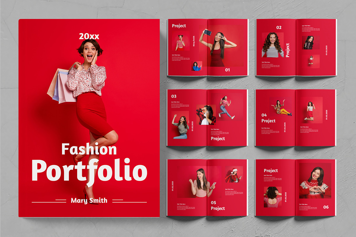 Fashion Portfolio Layout, a Magazine Template by ContestDesign (Photo 1 of 3)