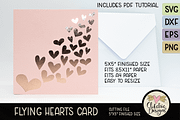 Flying Hearts Card SVG Cutting File, an Invitation Template by Clikchic Designs (Thumbnail 2 of 5)
