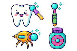 Bright and colorful dental, an Illustration by ZinetroN