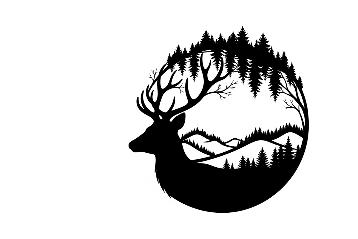 Beautiful deer forest circle art, an Illustration by Amazin_art (Photo 20 of 32)