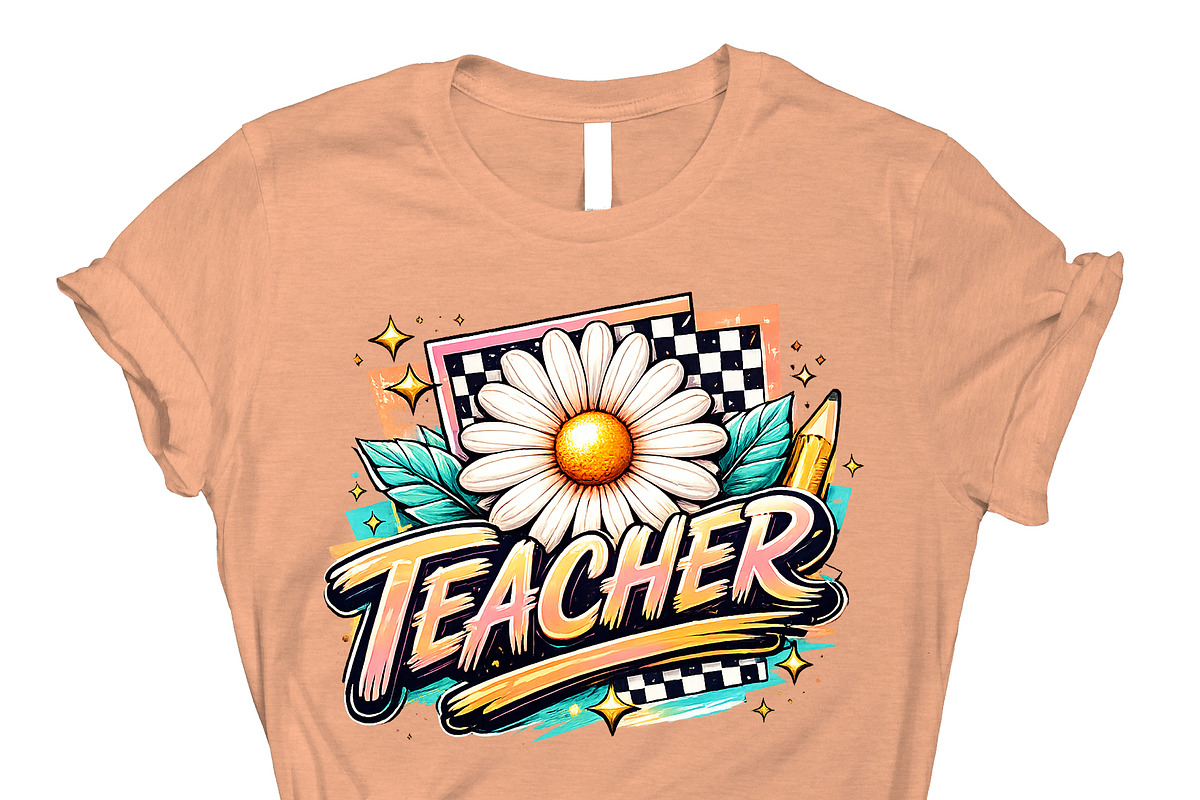 Cute Teacher Daisy Flower PNG, an Object Graphic by Star Graphic Design (Photo 3 of 10)