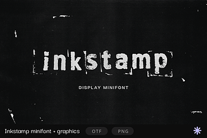 Inkstamp Display Font, a Sans Serif Font by GRPXSTORE