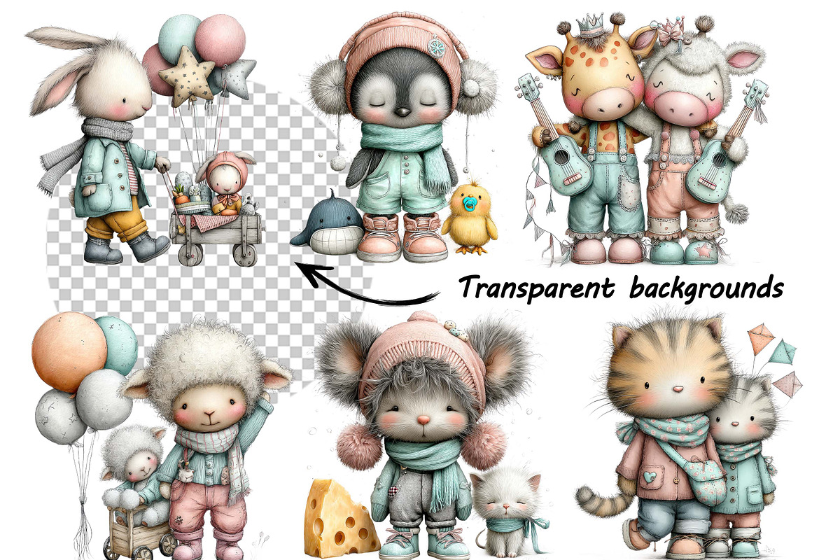 Whimsical Baby Animal Junk Journals, an Illustration by one-touch (Photo 8 of 9)