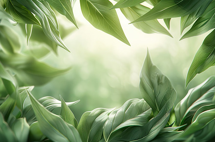 Lush Green Foliage Background, Gener, a Photo by LOGOCREATIVE