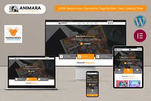 Anime & Manga Magazines Template, a WordPress Template by HasnainDEV