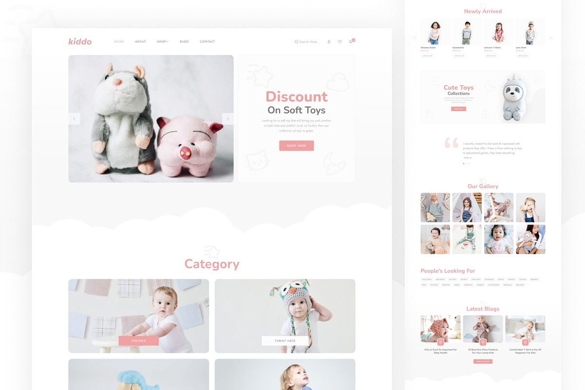 Kiddo - Kid Store HTML Web Template, a HTML Template by TemplatesJungle (Photo 1 of 3)