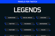Legends Twitch Panels - 8 Colors, a Social Media Template by Gear Store (Thumbnail 8 of 8)