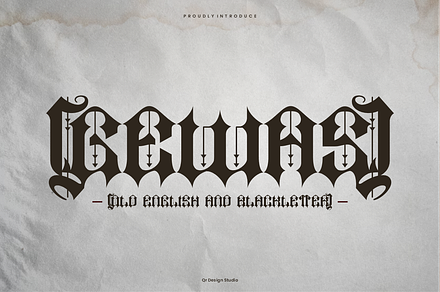 Gewas - Old English Font, a Blackletter Font by QR Design Studio