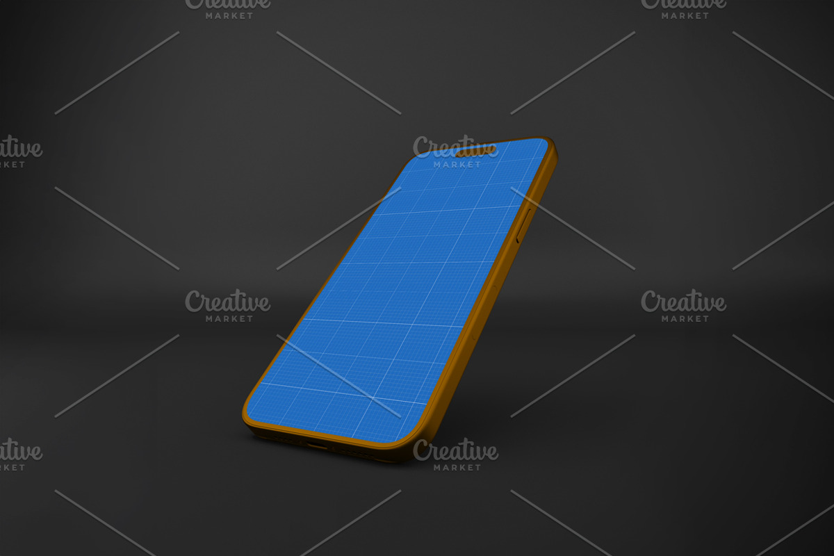 iPhone 16 Pro Max Gold Mockup, an iPhone Mockup by Qaleb Studio