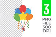 Balloon Party Vector Trio Pack, an Object Graphic by Artonix (Thumbnail 3 of 3)