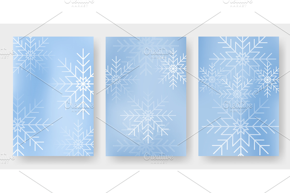 Elegant winter posters set with, an Illustration by art PVP - market