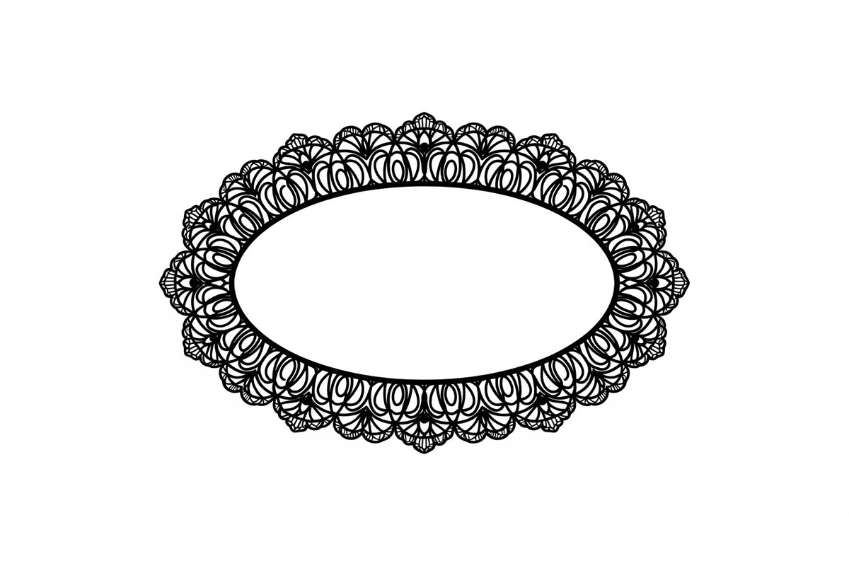 Vintage Lace Oval Frame Bundle, an Illustration by yasushie (Photo 6 of 30)
