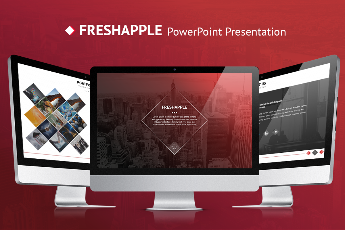 FRESHAPPLE PowerPoint Presentation, a Presentation Template by ORCOLOR (Photo 1 of 5)