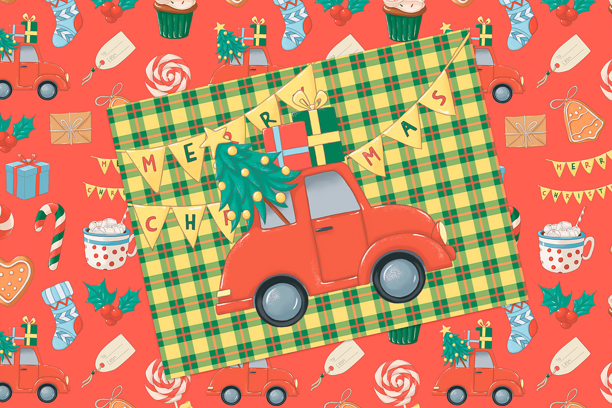 Christmas Retro Car Planner Stickers, a Design Template by DigitalDesignAI (Photo 6 of 10)