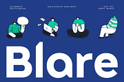 Blare Bold Display Sans Serif Font, a Sans Serif Font by Jaruka (Thumbnail 1 of 11)
