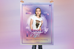 Beats Night PSD Poster Template