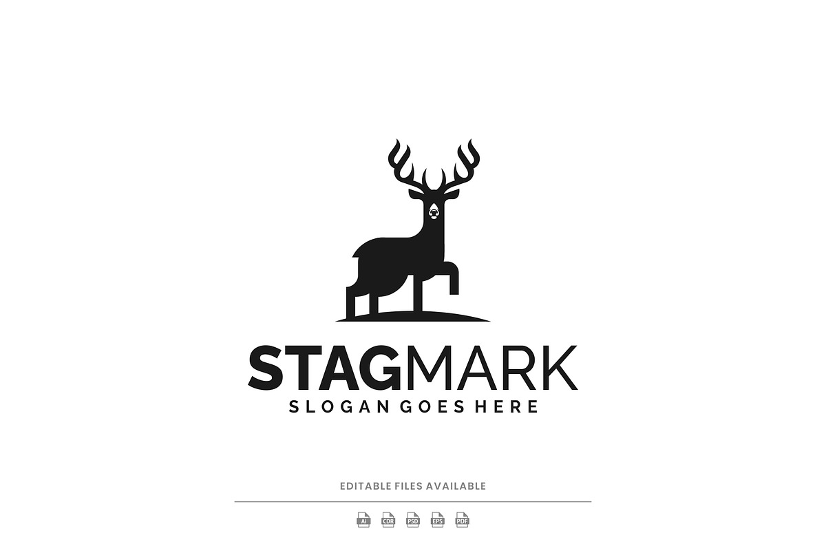 Minimalist Silhouette Deer Logo, a Branding & Logo Template by Artnivora.Std (Photo 1 of 4)
