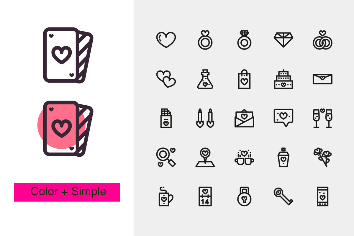 Love & Romance Icons preview 2