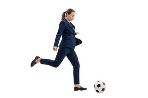 woman and a soccer ball, a Person Photo by itakdalee