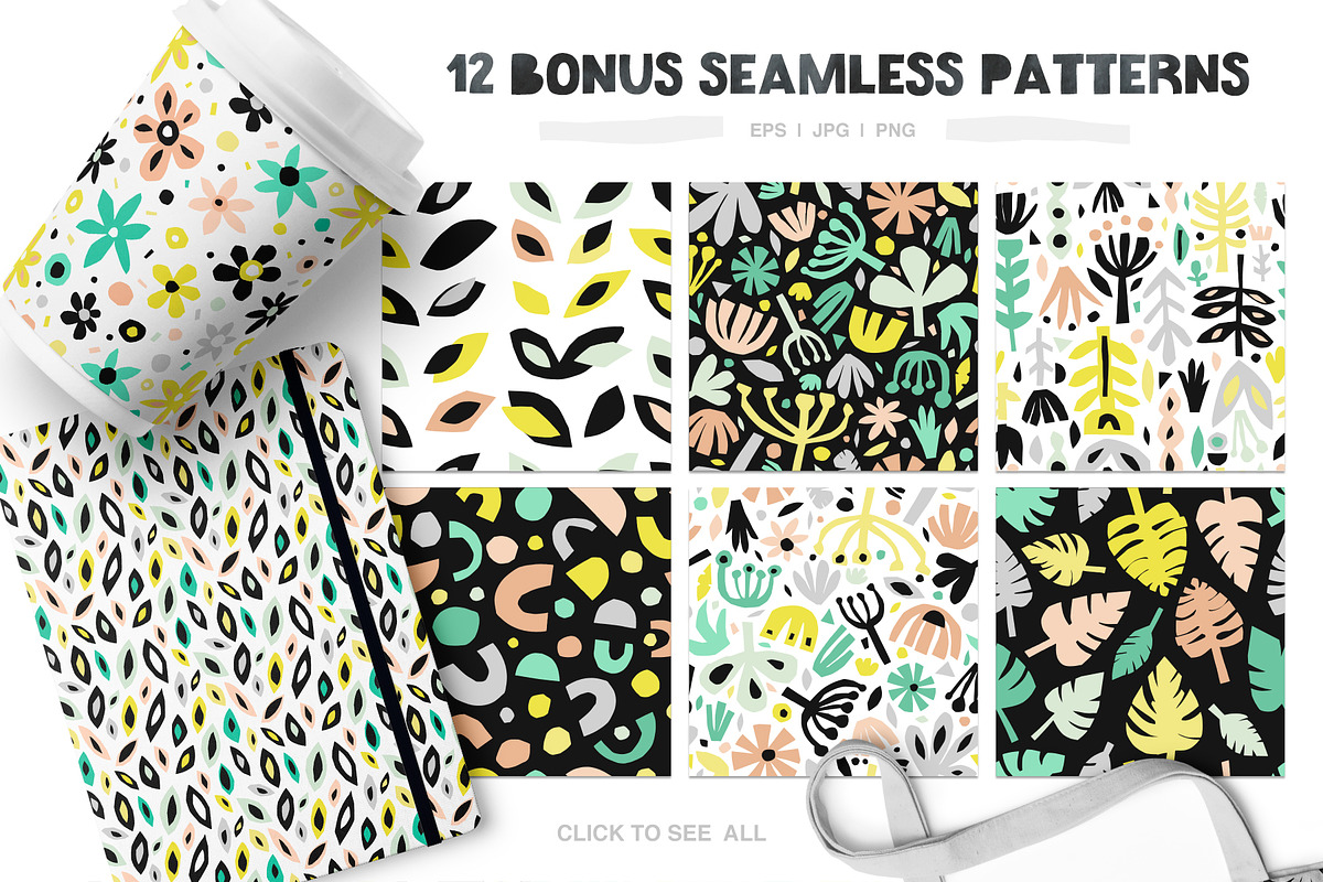 426 Cutout Floral Elements, a Decorative Illustration by Favete Art (Photo 4 of 13)