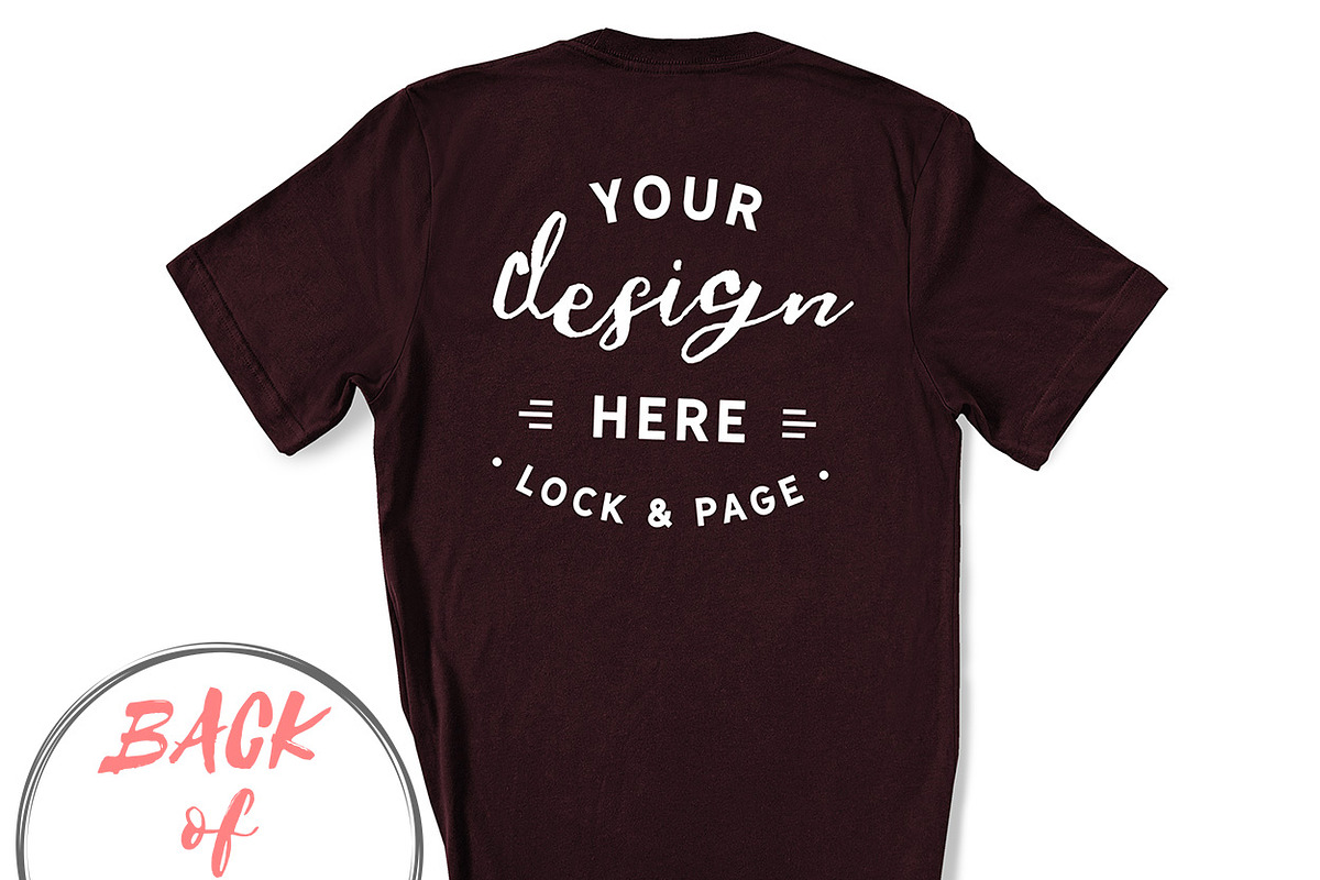 Back Of T-Shirt BC3001 Mockup Bundle, a Shirt Mockup by lock and page (Photo 35 of 88)