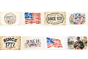 Vintage 4th of July Digital Paper, a Background Graphic by VetalStock (Thumbnail 3 of 3)