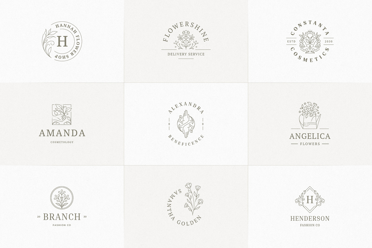 36 Botanical Logo Templates | Canva, a Branding & Logo Template by Vasya Kobelev (Photo 9 of 10)