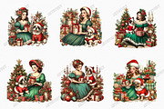 Funny Christmas Vintage Lady, an Object Graphic by designcity5 (Thumbnail 2 of 5)